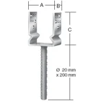Biztonságos vásárlás Vormann Oszloptalp 71298 121x60x110 Betonozható
