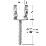 Korlátozott ajánlat Vormann Oszloptalp 71300 141x60x110 Betonozható