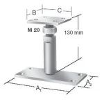 Vedd meg online Vormann Oszloptalp 71329 150x70x80 Csavarozható