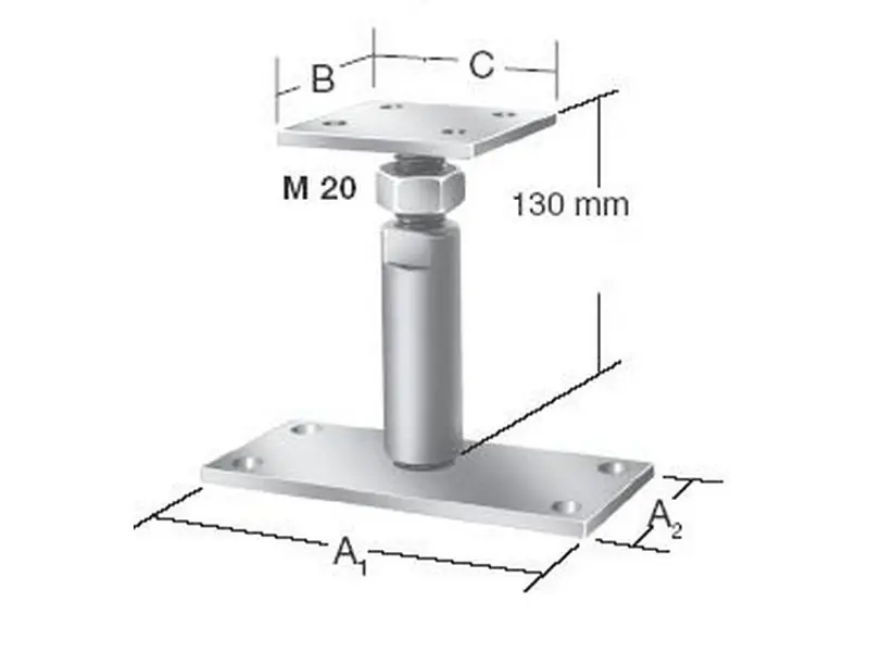 Vedd meg online Vormann Oszloptalp 71329 150x70x80 Csavarozható